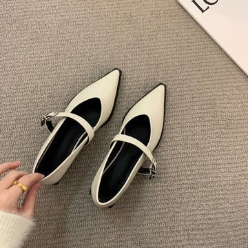 Xajzpa New Style Elegant Pointed Toe Women Heels Shoes Chunky Fashion Heeled Sandals Summer Party Pumps Dress Sandals Zapatos Mujer
